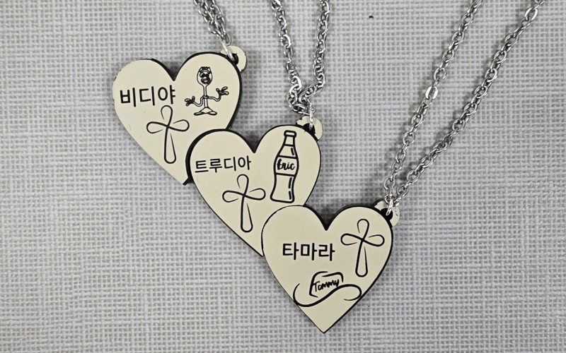 MakerSpace Program - Laser Engraved Acrylic Necklaces