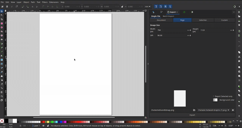 Using the Trace Bitmap tool in Inkscape